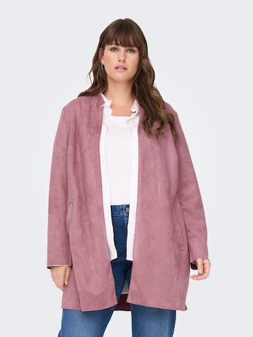 Manteau mi-saison ONLY Carmakoma en rose : devant