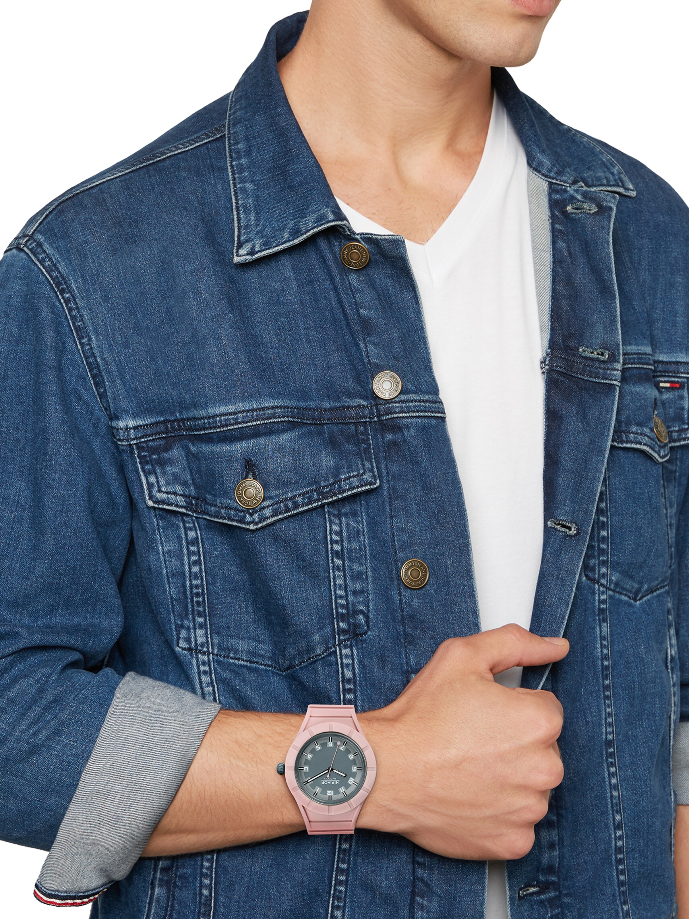 Orologio analogico di Hip Hop in rosa