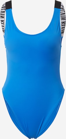 Calvin Klein Swimwear صدرية ثوب السباحة بلون أزرق: الأمام