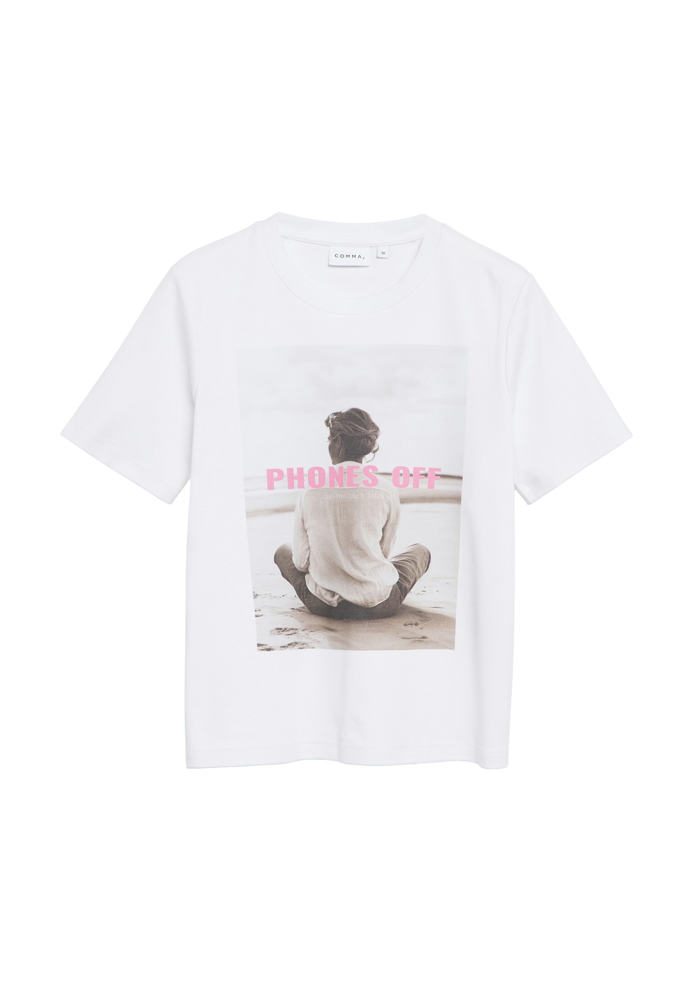 COMMA T-Shirt in Weiß: Vorderseite