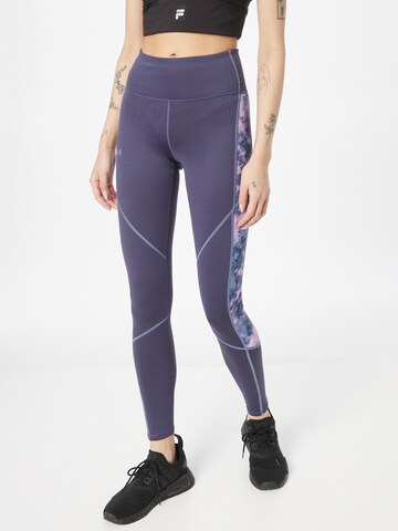 Skinny Pantalon de sport UNDER ARMOUR en gris : devant