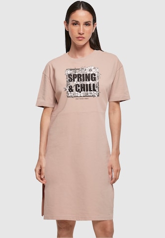 Merchcode Kleid 'Spring And Chill' in Pink: predná strana