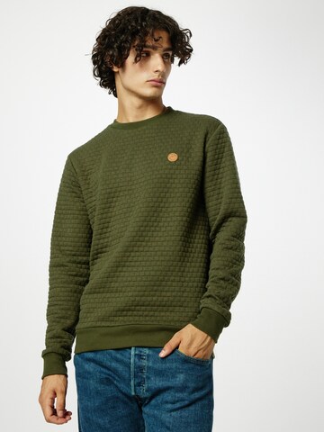 INDICODE JEANS - Sweatshirt 'Dash' em verde: frente