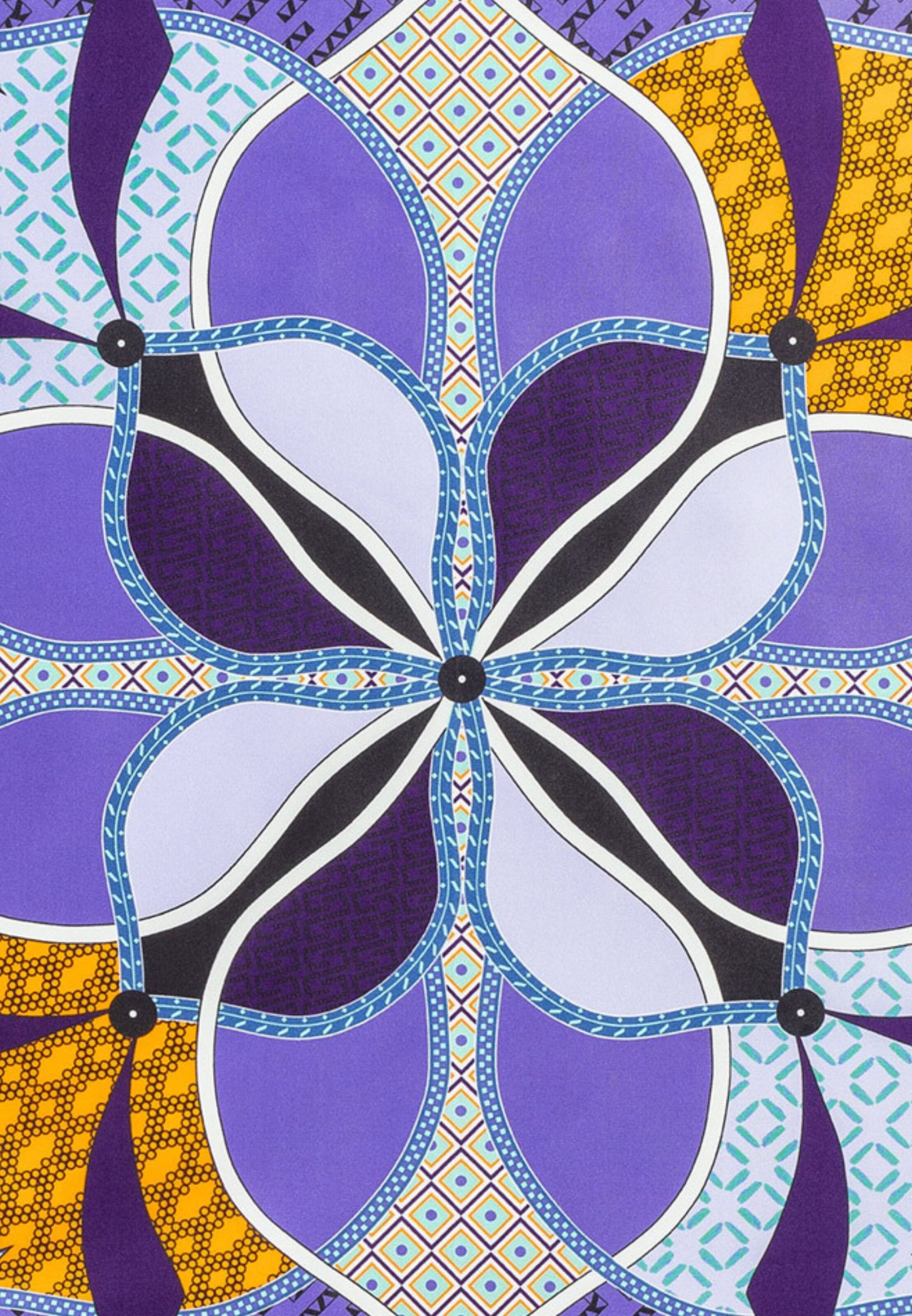 Foulard ' FLOWER MANDALA ' di Roeckl in lilla