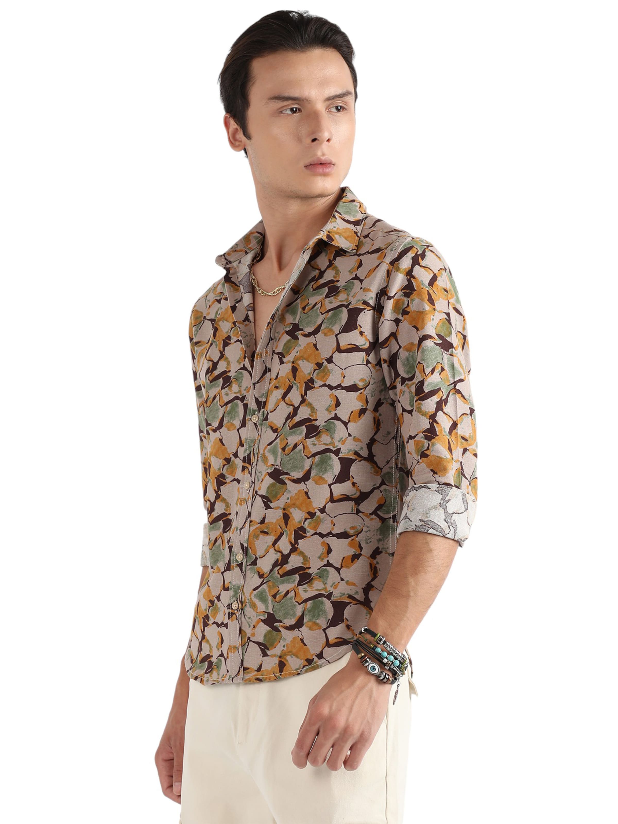 Campus Sutra Rovný strih Košeľa 'Koda' - Hnedá