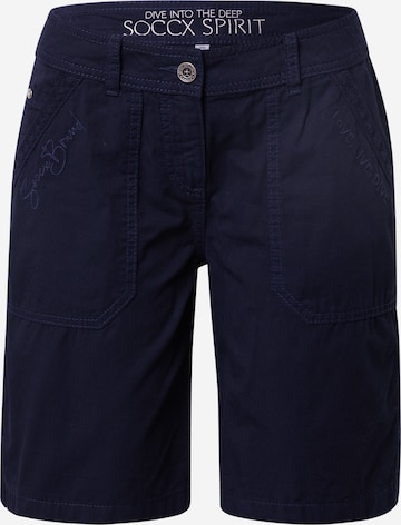 Soccx Broek in Blauw: voorkant