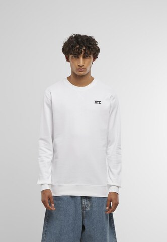 Mister Tee Sweatshirt 'NYC Wording' in Weiß: Vorderseite