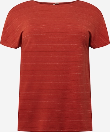 ONLY Carmakoma Shirt 'Moster' in Rood: voorkant