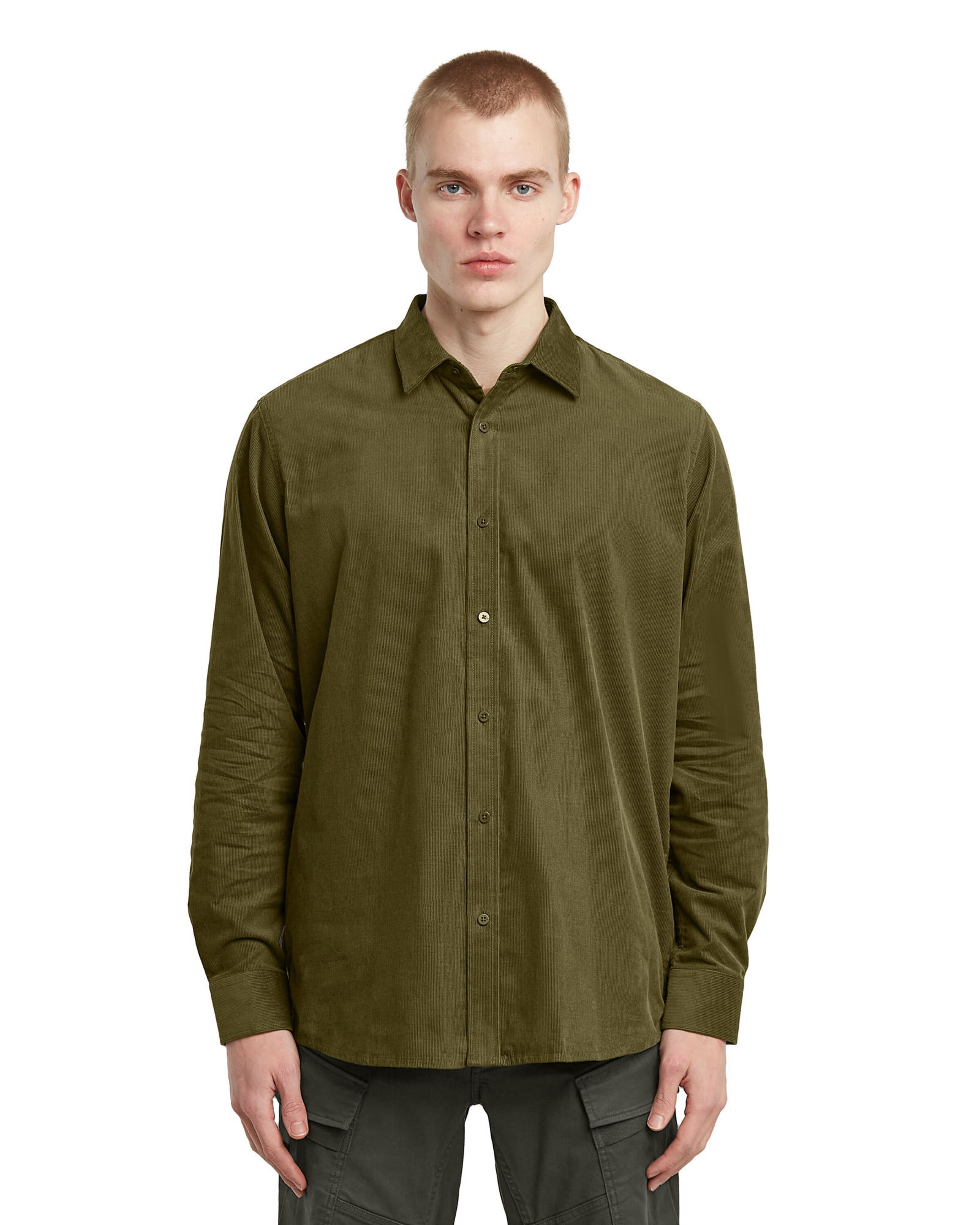 G-STAR Regular fit Button Up Shirt in Green: front