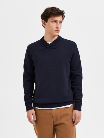 SELECTED HOMME Sweater 'Hans' in Blue: front