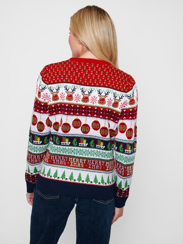 Threadbare Sweater 'Reindeer' in Red