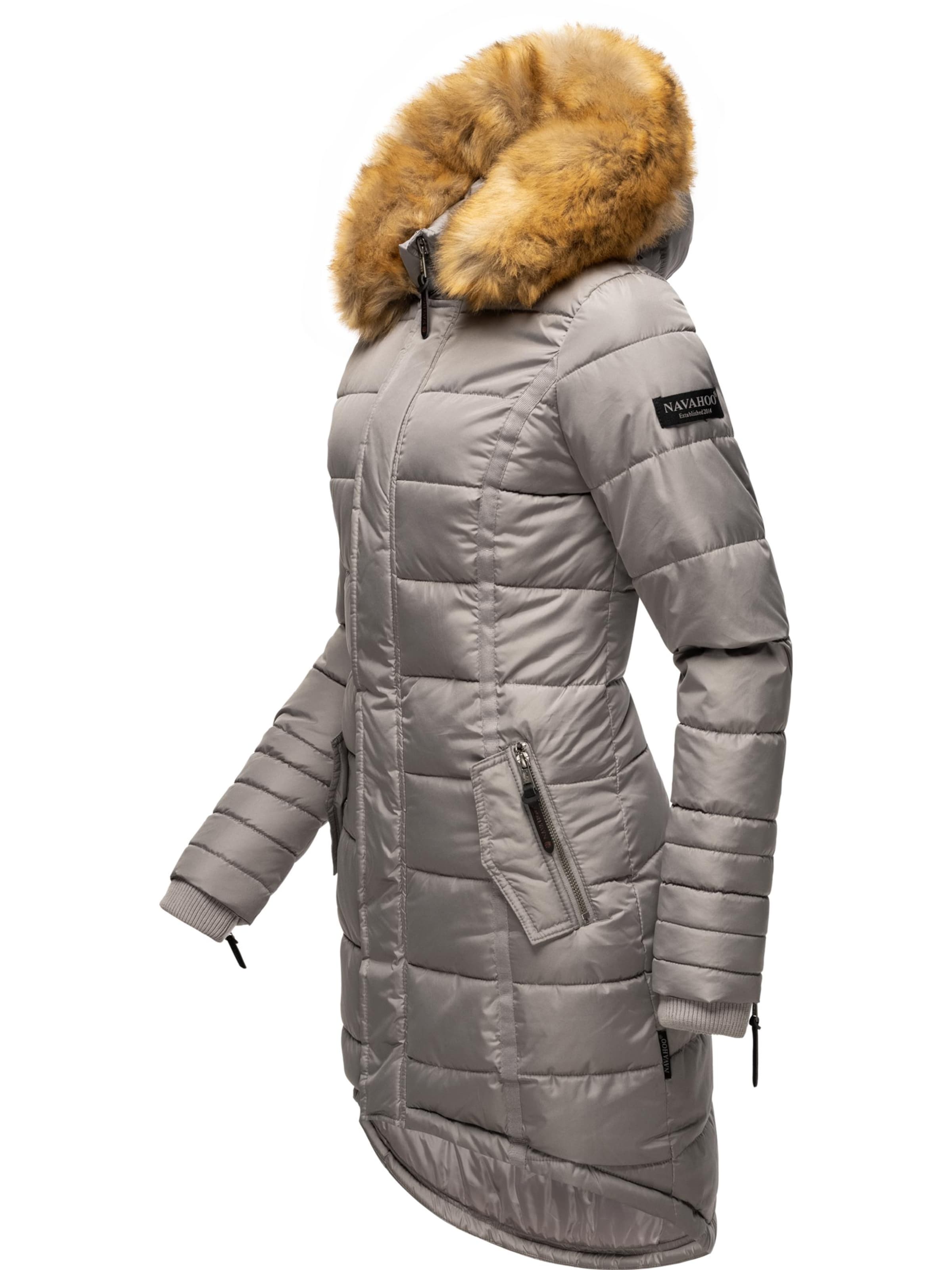 NAVAHOO Winter coat 'Papaya' in Grey