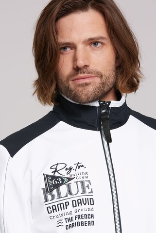 CAMP DAVID Softshelljacke mit Colour-Blocking in Weiß