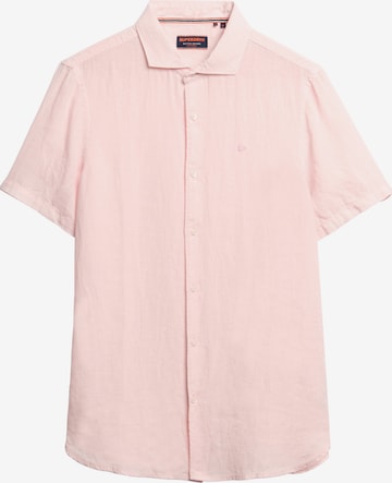 Coupe regular Chemise 'Vacation' Superdry en rose : devant