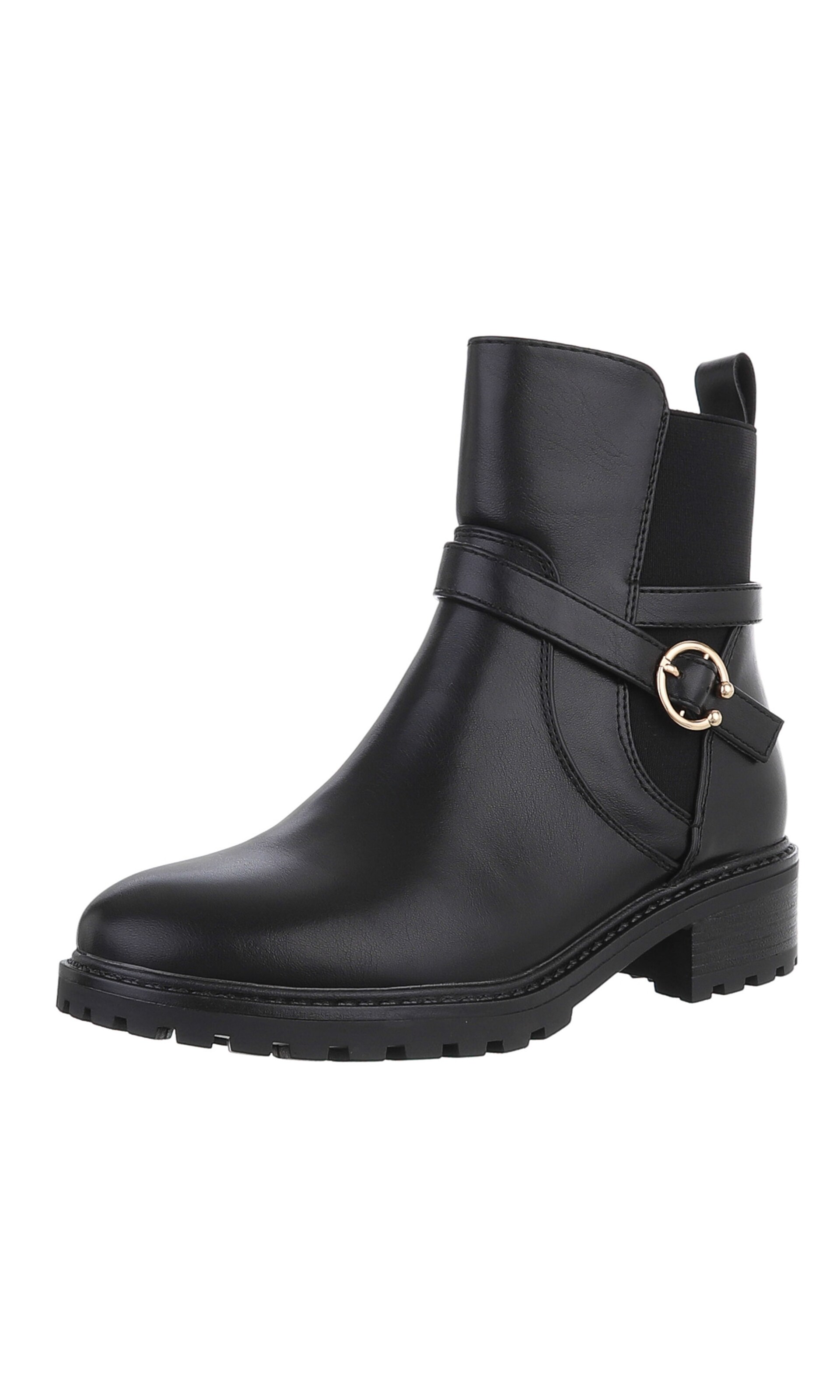Ital-Design Ankle Boots in Black: front