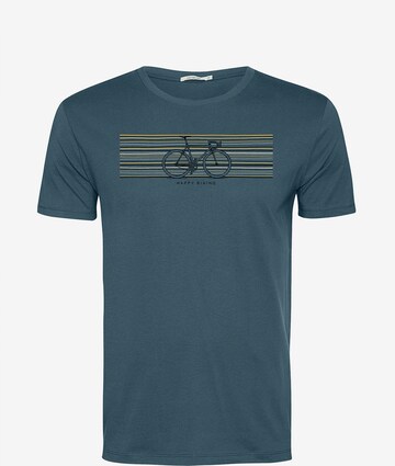 GREENBOMB T-Shirt 'Bike Happy' in Blau: Vorderseite
