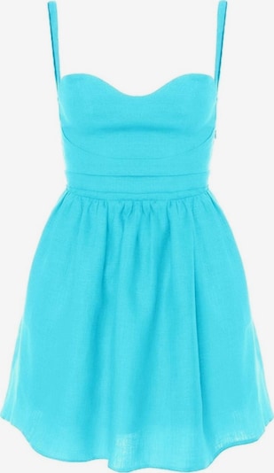 AVENUE N°29 Sommerkleid 'Linen Gathered Mini Dress With Straps' in 32 in aqua, Produktansicht