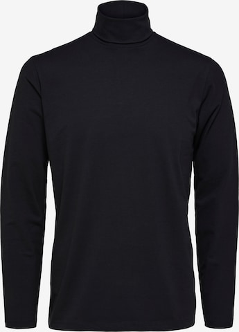 SELECTED HOMME - Camiseta en negro: frente