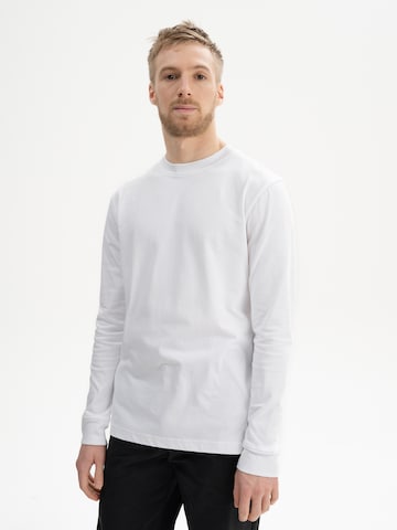 Tricou 'TEJAS' de la MELA pe alb: față