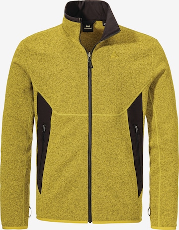 Veste en polaire fonctionnelle ' Hiking CIRC Fleece Jk Style Yew MNS ' Schöffel en jaune : devant