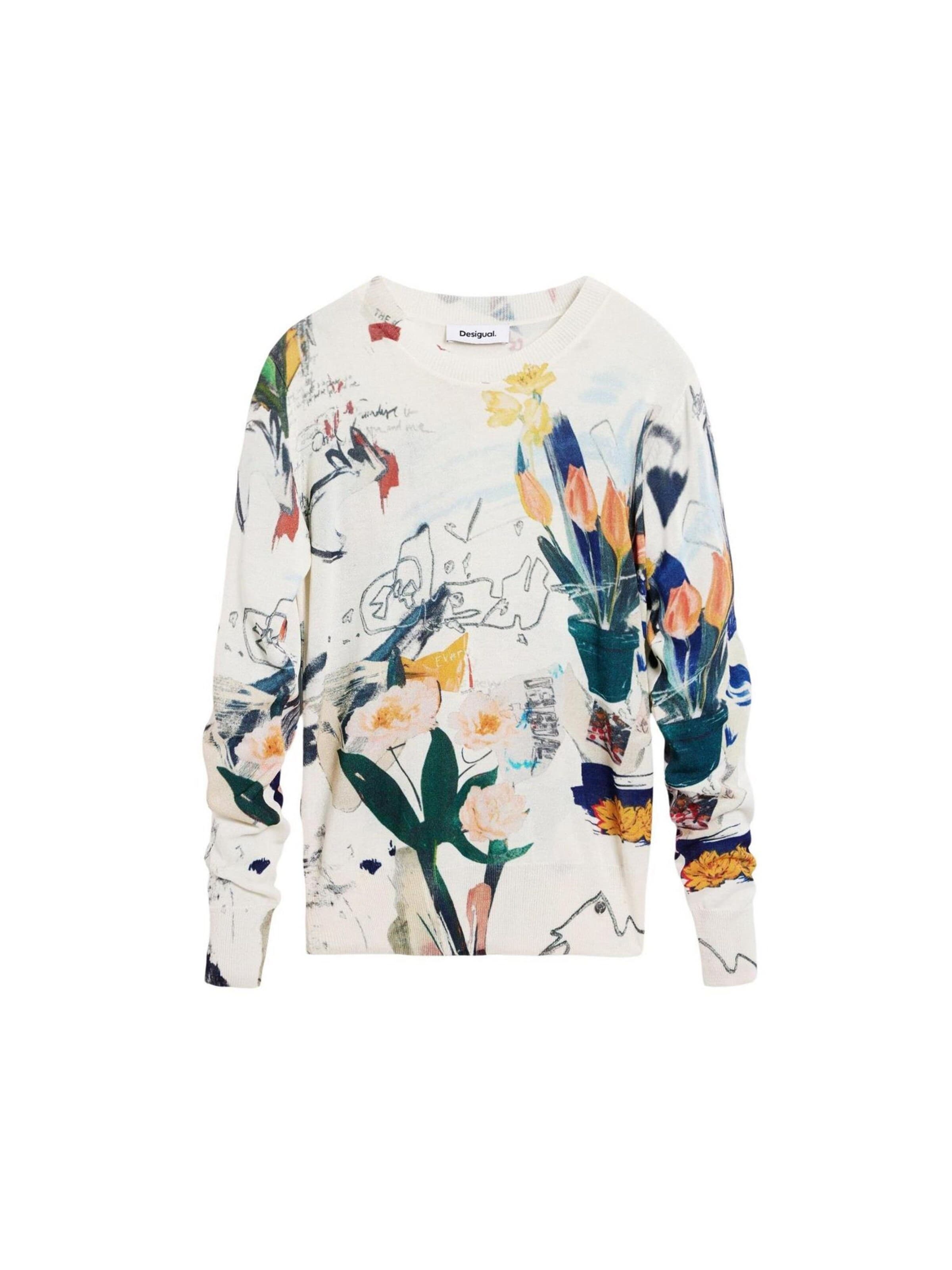 Pull-over 'JERS_NANTES_LACROIX 26SWJF35' Desigual en beige : devant