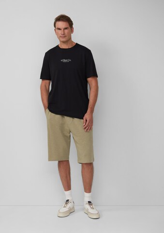 s.Oliver Men Tall Sizes T-Shirt in Schwarz: Vorderseite