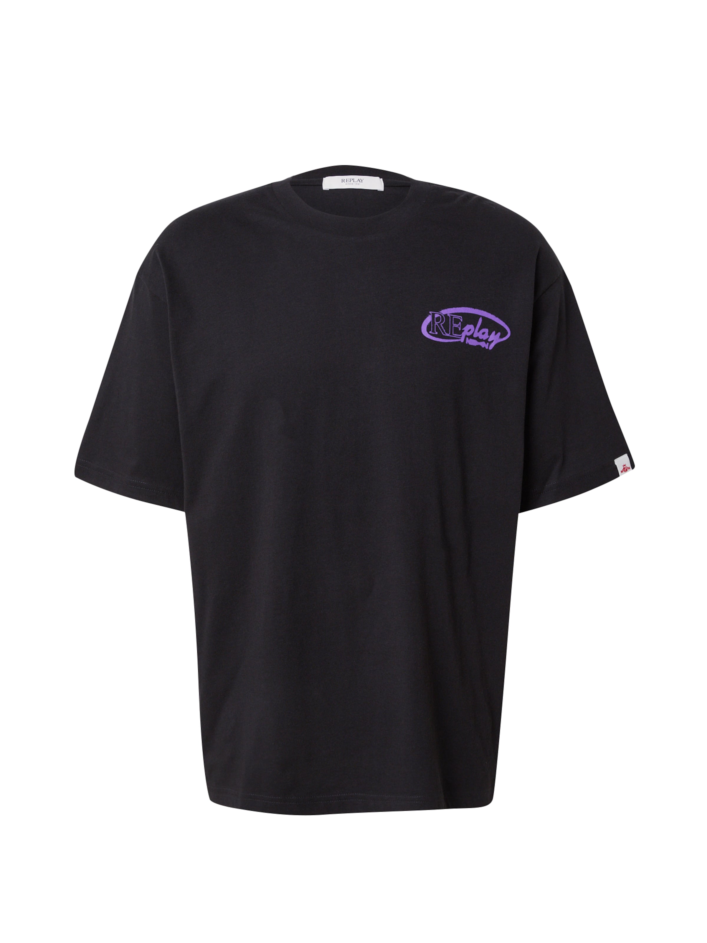 REPLAY Koszulka w kolorze czarny: przód