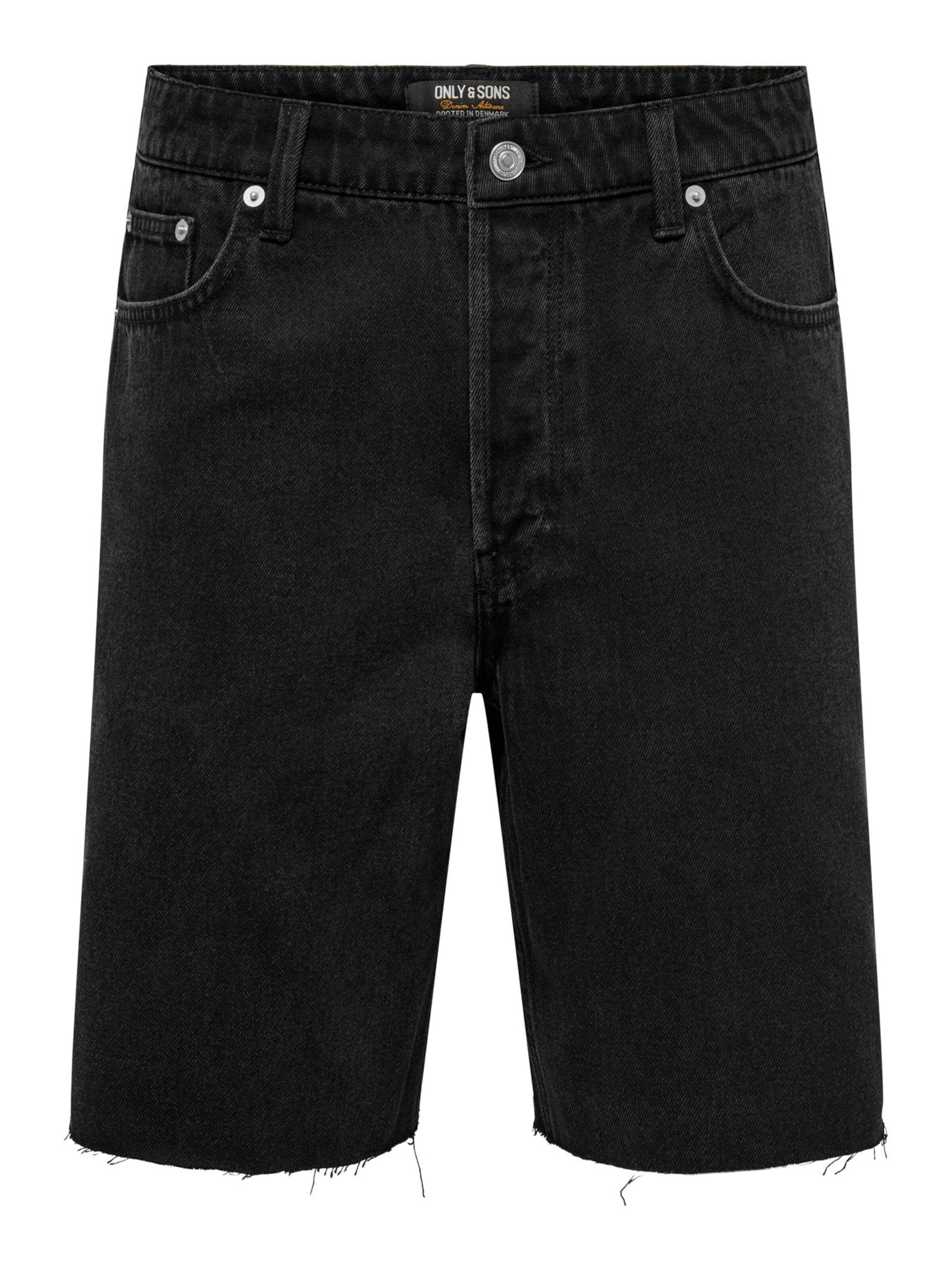 Only & Sons Regular Jeans in Black: front