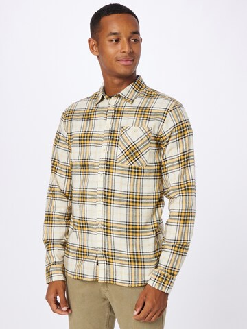 BLEND Regular fit Button Up Shirt in Yellow: front