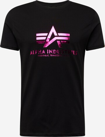 T-Shirt ALPHA INDUSTRIES en noir : devant