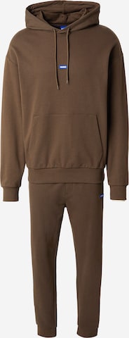 HUGOJogging komplet 'NalonsoNap' - smeđa boja: prednji dio