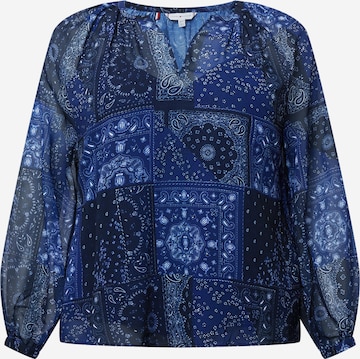Tommy Hilfiger Curve Blouse in Blue: front
