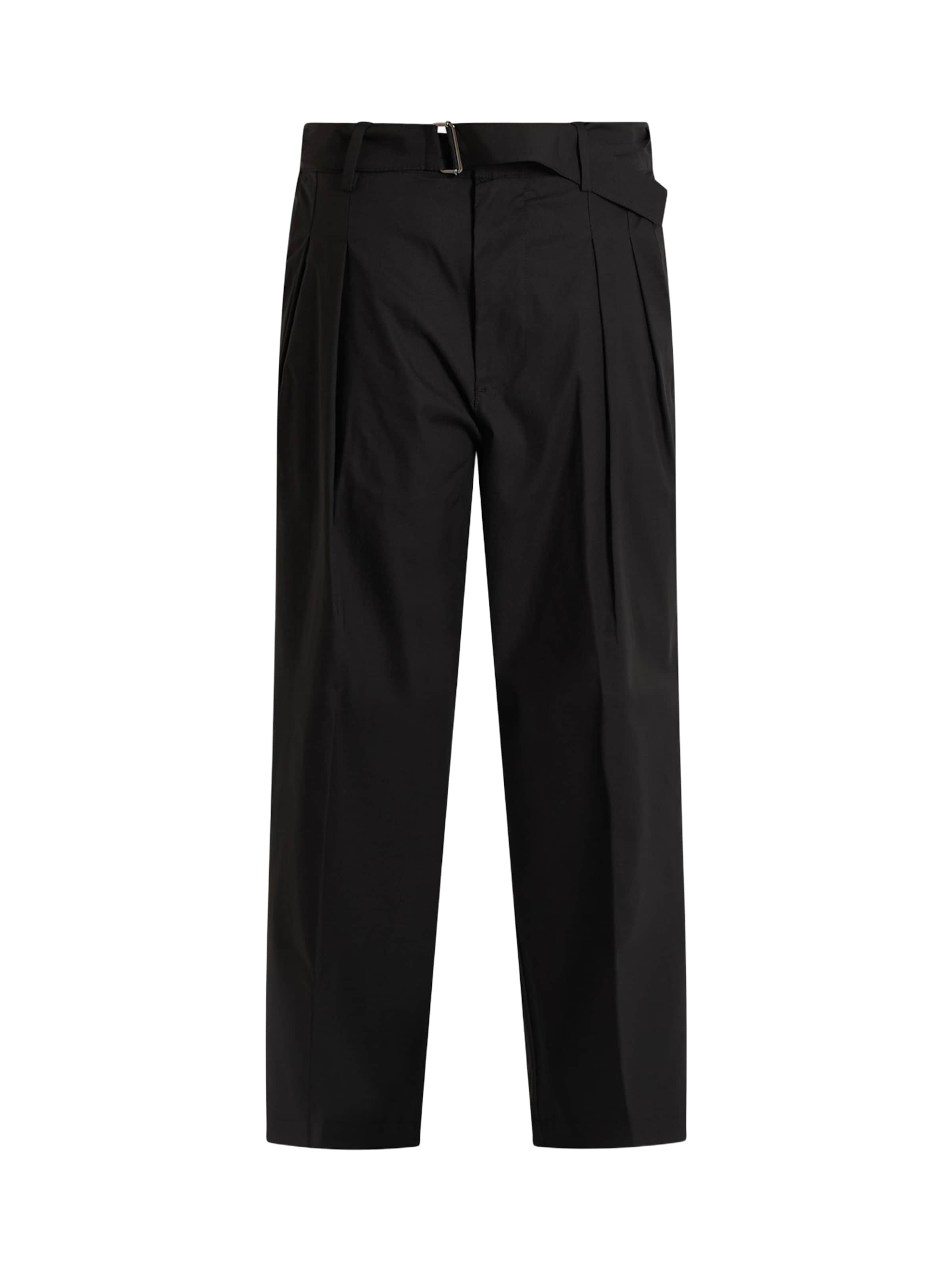 Regular Pantalon à pince Yes London en noir : devant