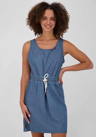 Alife and Kickin Summer Dress in Blue: front