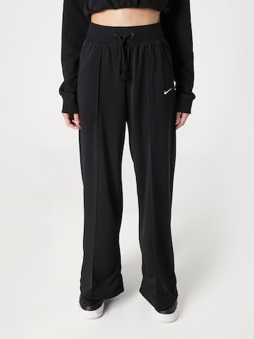 Loosefit Pantaloni de la Nike Sportswear pe negru: față