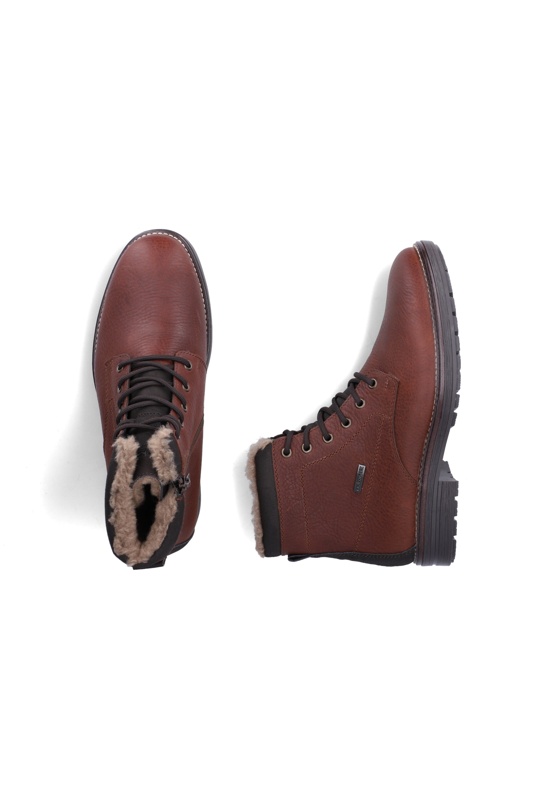 Bottes à lacets Rieker en marron