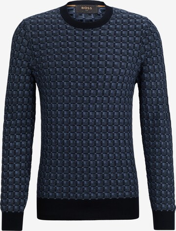 BOSS Sweater 'L-Puro' in Blue: front