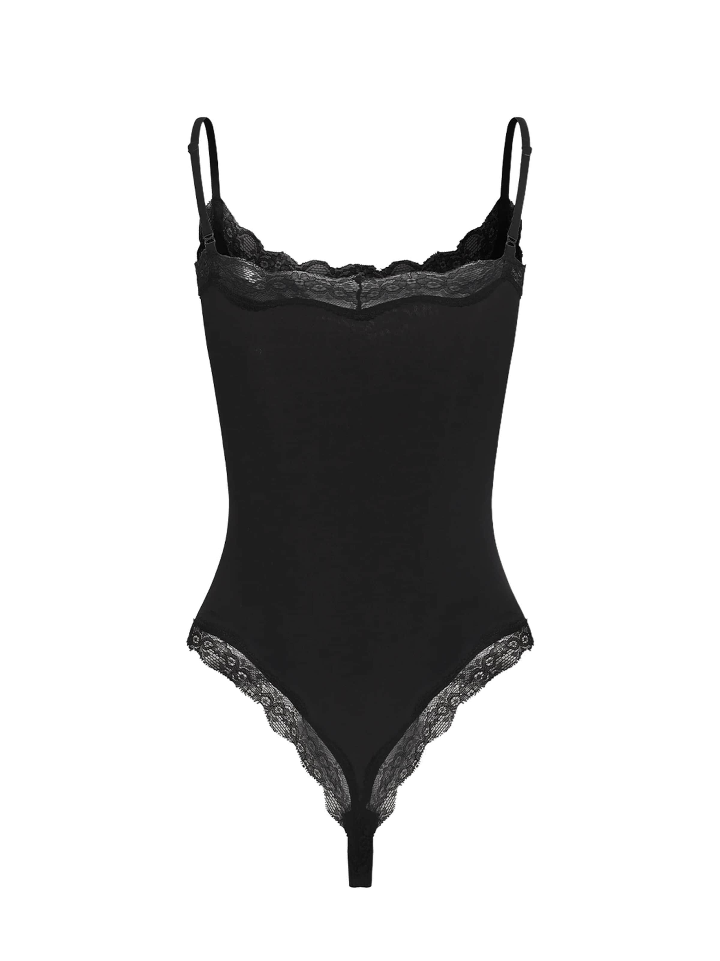 cfab Body 'Bodysuit String mit Lace'‌‌‌‌ in Schwarz