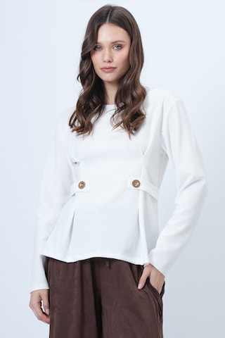 Camicia da donna di Trend Alaçatı Stili in beige: frontale