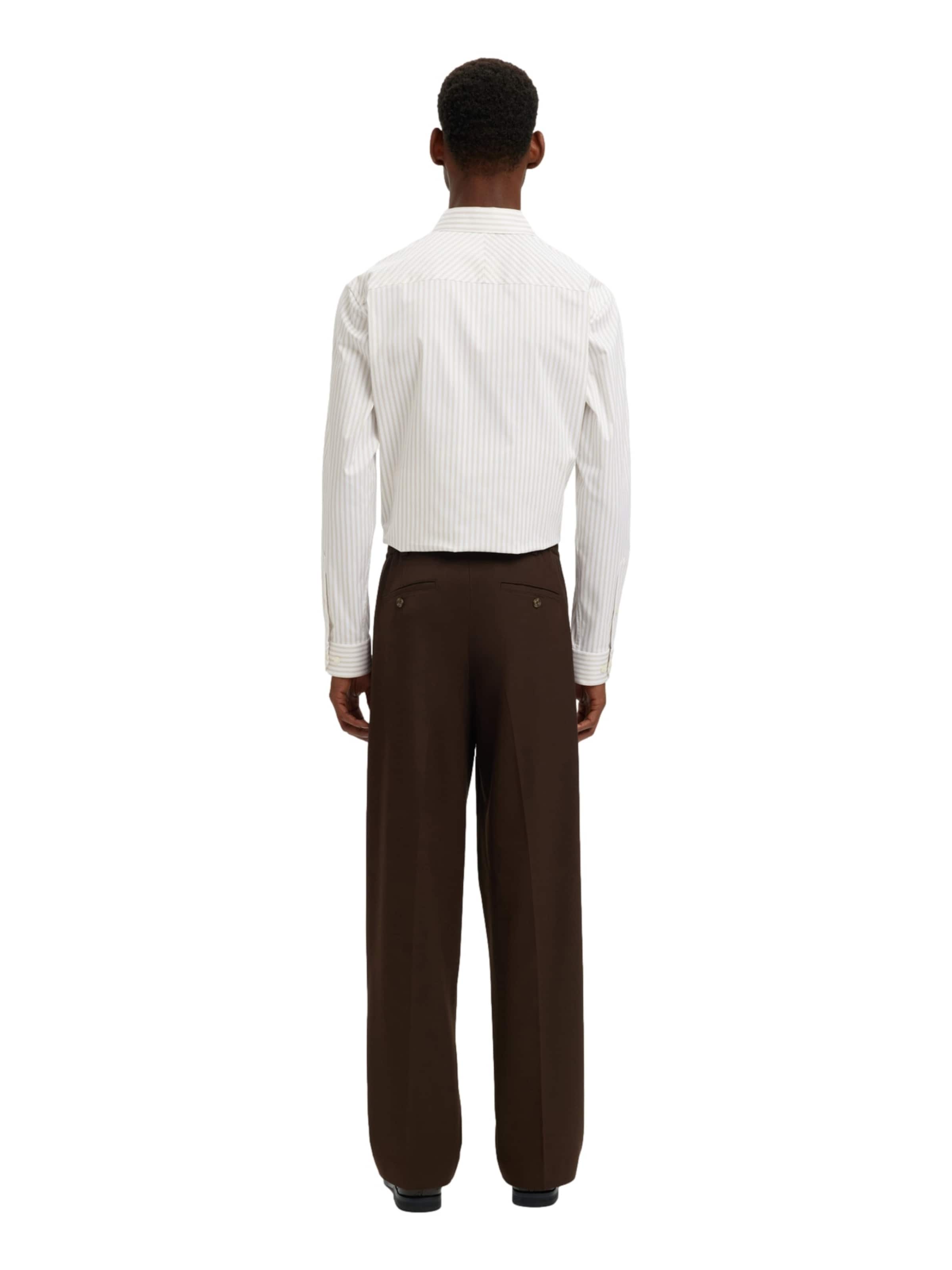 Coupe slim Chemise 'SLHFilip' SELECTED en beige