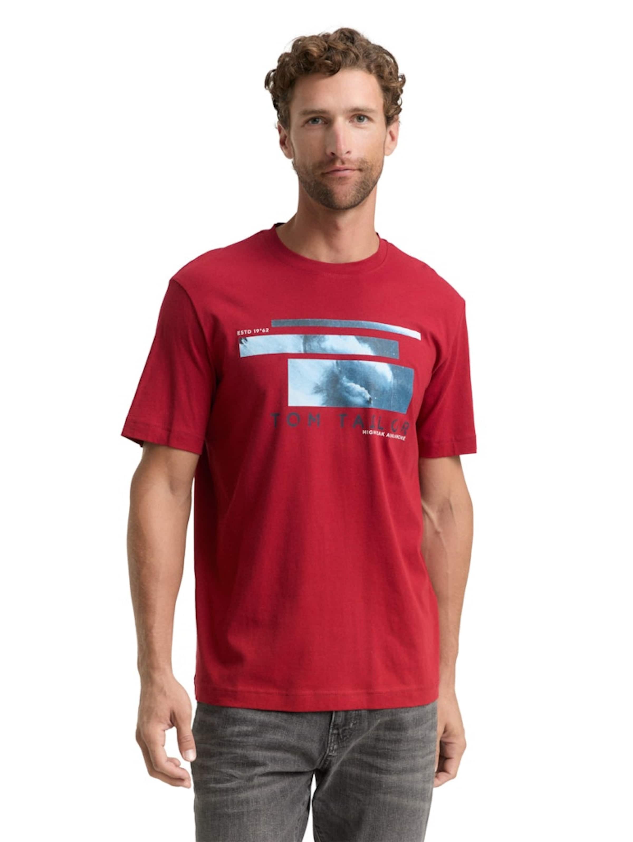 TOM TAILOR Shirt in Rood: voorkant