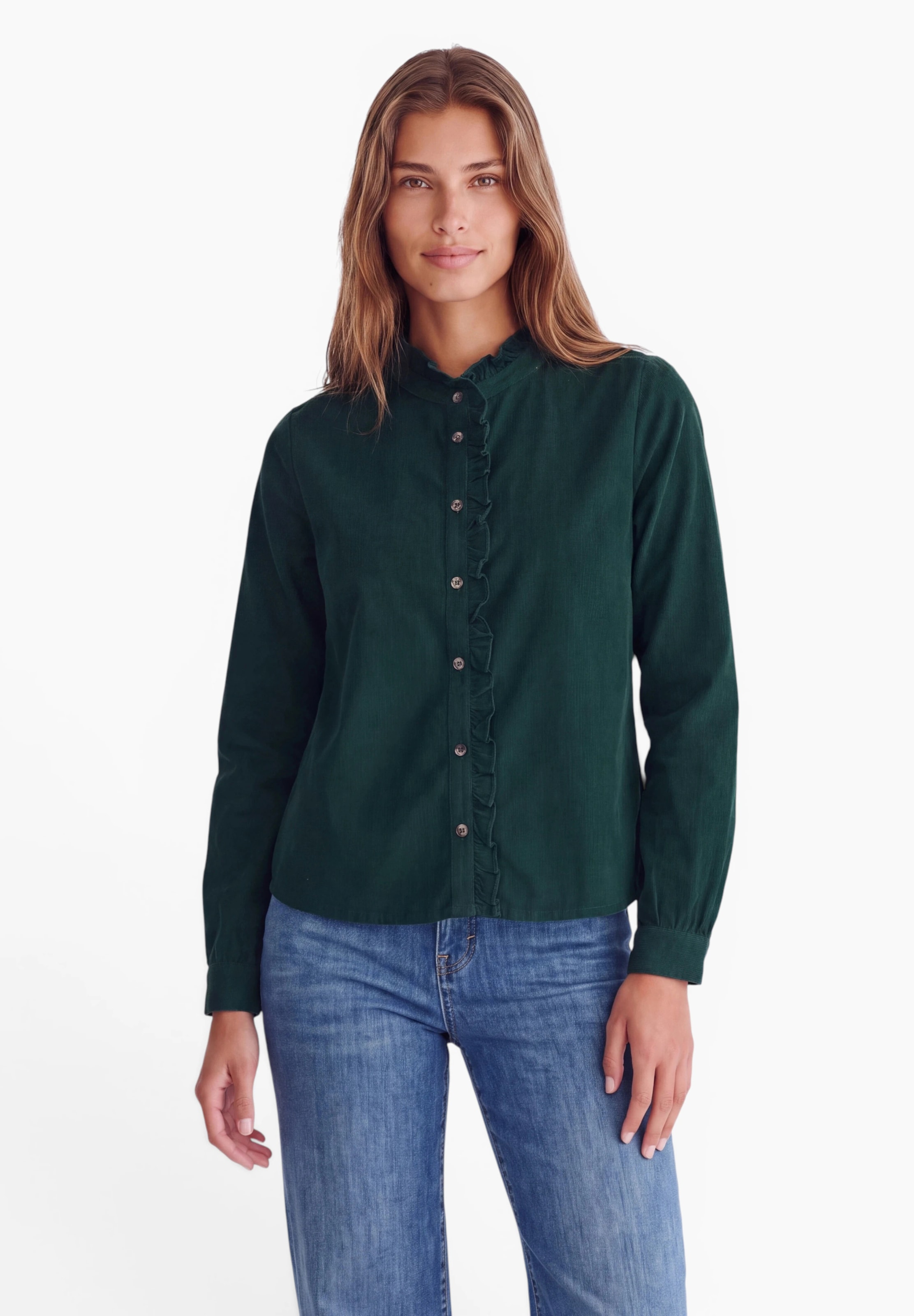 Street One Studio Blouse in Green: front