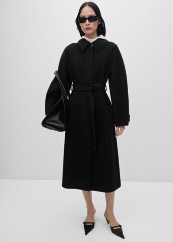 MANGO Mantel 'Kurt' in Schwarz