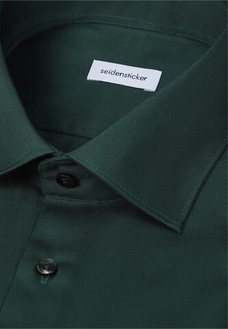 Coupe slim Chemise business 'Uni' SEIDENSTICKER en vert