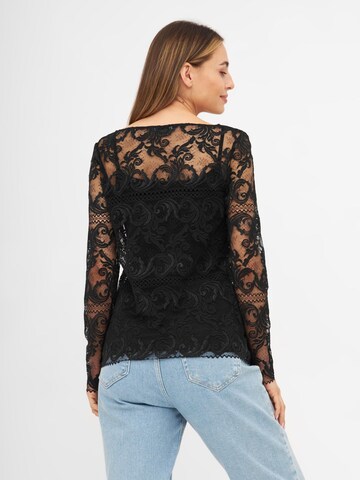 TOOche Shirt 'Lace Elegance'‌‌‌ in Schwarz