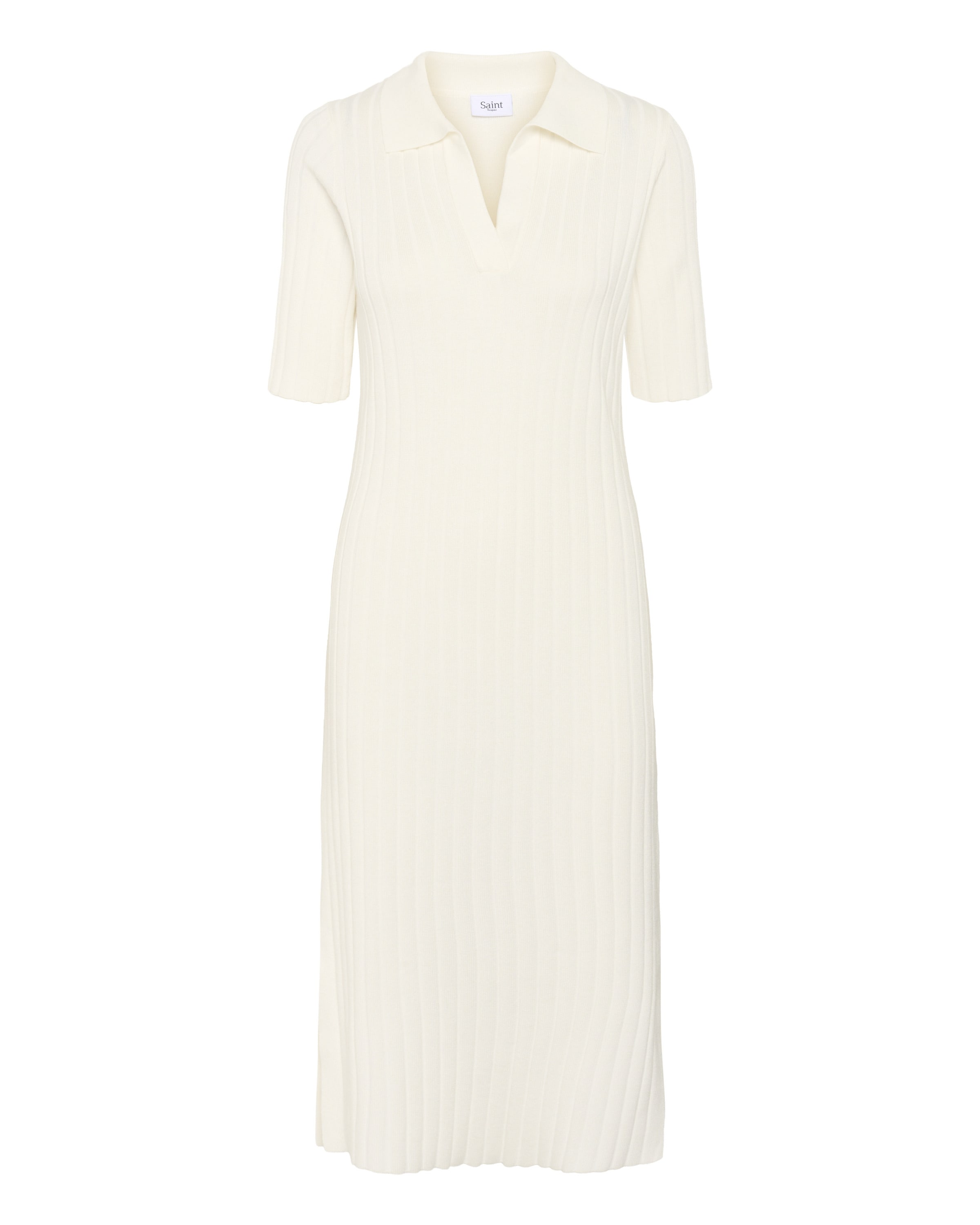 SAINT TROPEZ Strikkjole 'Juanna' i hvid: forside