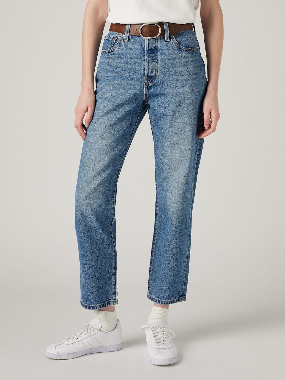Regular Jeans '501 Crop' de la LEVI'S ® pe albastru: față