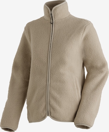 Maier Sports Fleecejacke in Beige: Vorderseite