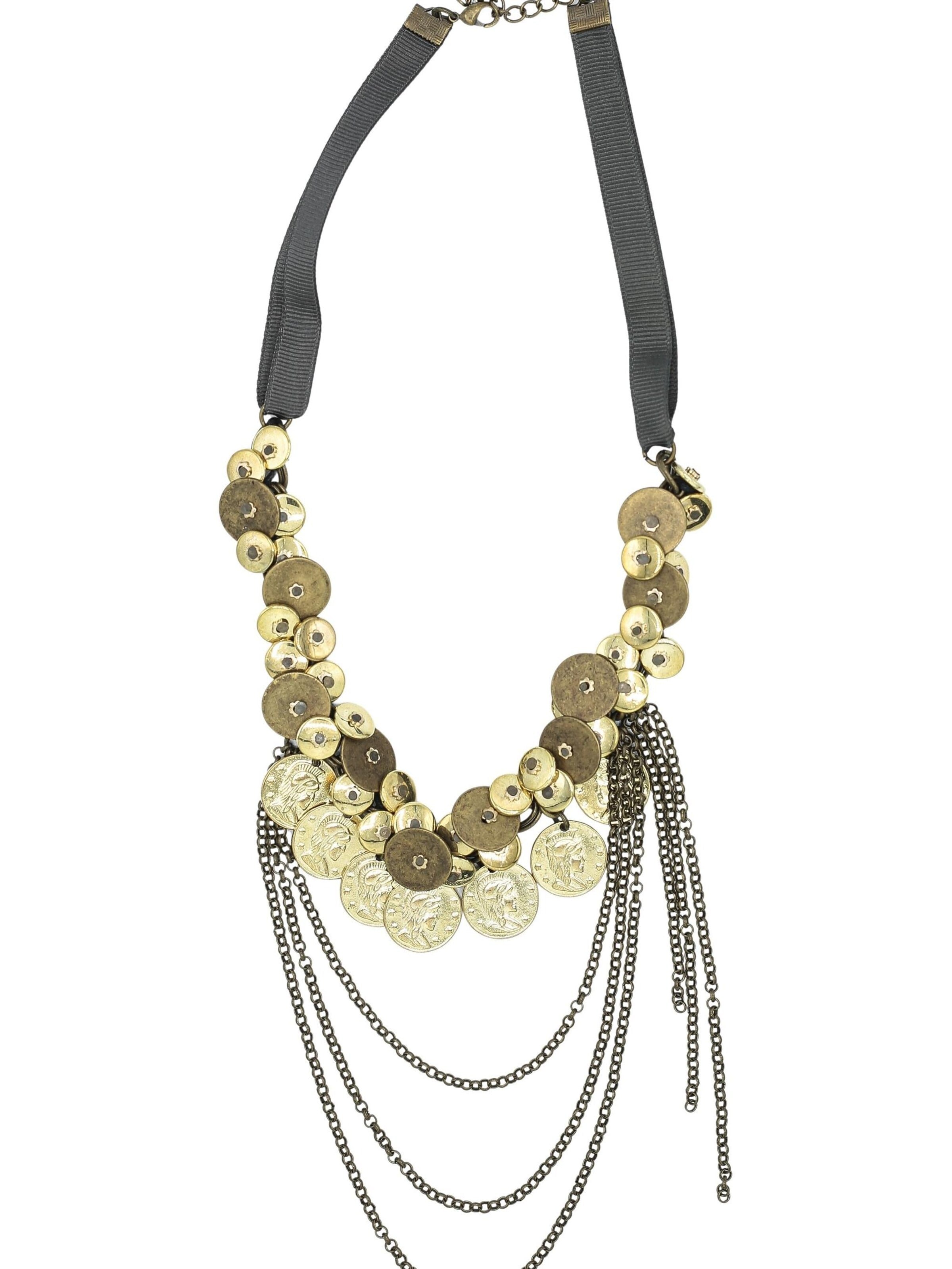 COLLEZIONE ALESSANDRO Necklace 'Boho' in Gold: front