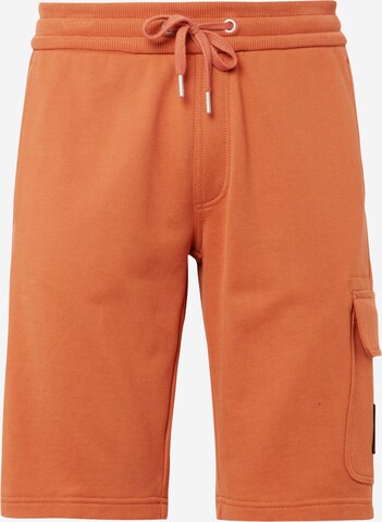 Calvin Klein Jeans Regular Trousers in Orange: front